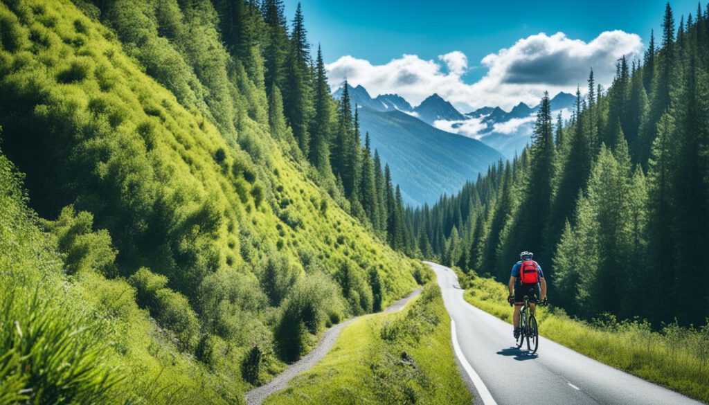 Radfahren und Bikepacking